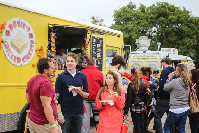The crowd enjoying Rosie’s Grilled Cheese.