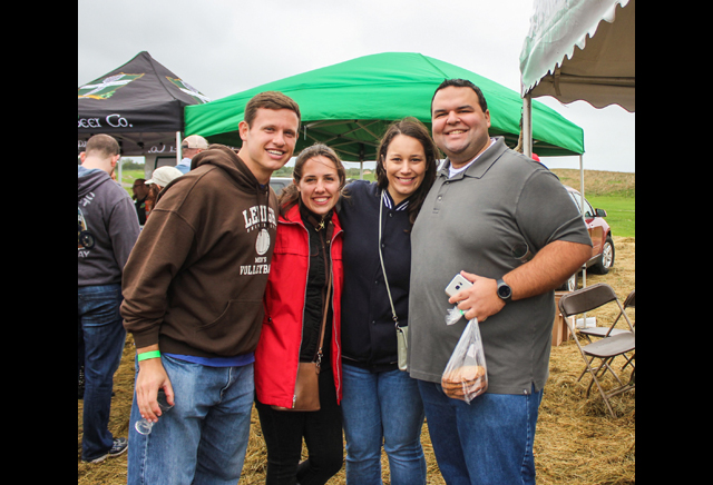 On left: Chris Bingold and Kristen Focella (both of Floral Park). On the right is Kristen Kennedy and Rich Dallojacono of New York City.