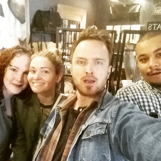 Rena Wilhelm, Lauren Parsekian, Aaron Paul and Sterling Smiley. (Credit: Rena Wilhelm, courtesy)