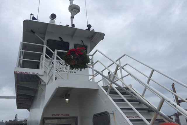 Shelter Island ferry Christmas