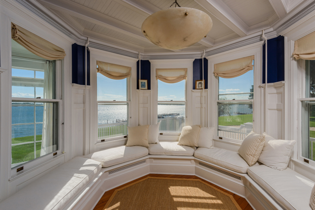  The home offers expansive water views.