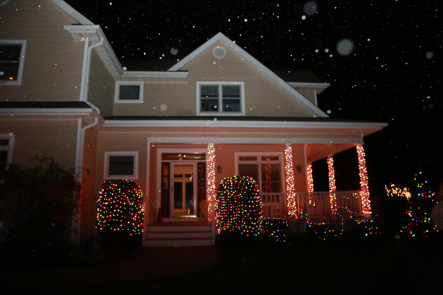 It began snowing when we visited the Smith home in Laurel. (Credit: Krysten Massa)