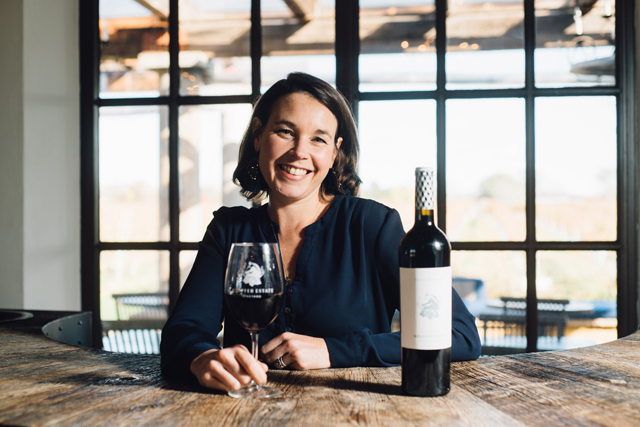 A chat with Suellen Tunney of Wölffer Estate Vineyard. (Credit: David Benthal)