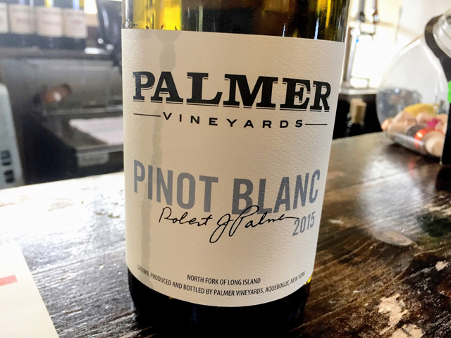 Palmer Vineyards 2015 Pinot Blanc.