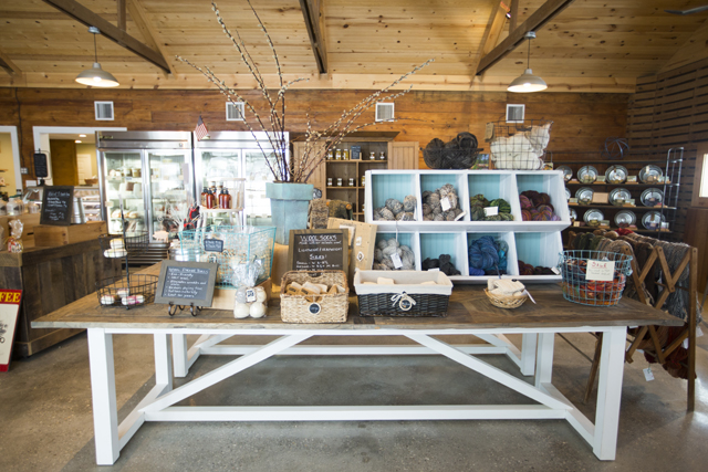 Inside the farm store
