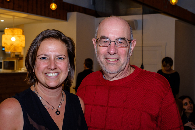 Times Review director of sales and marketing Sonja Derr and Joe Corso.