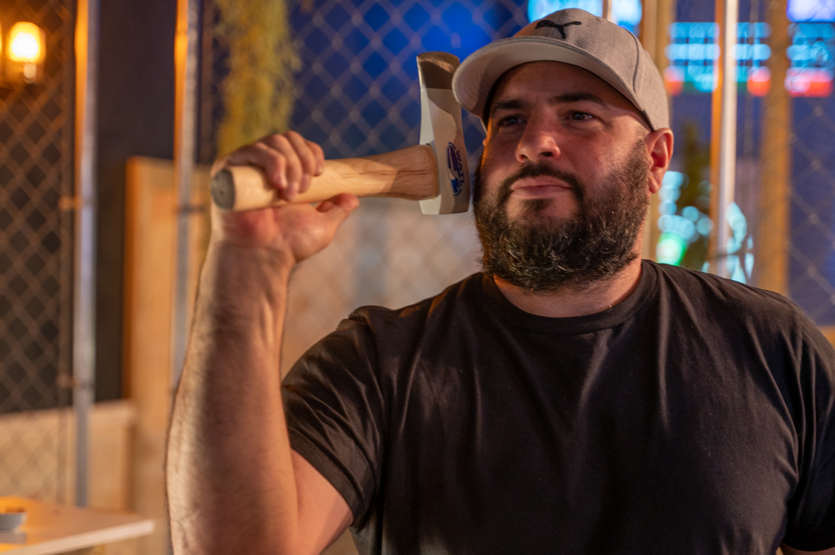 Axe and Smash Marc LaMaina with axe